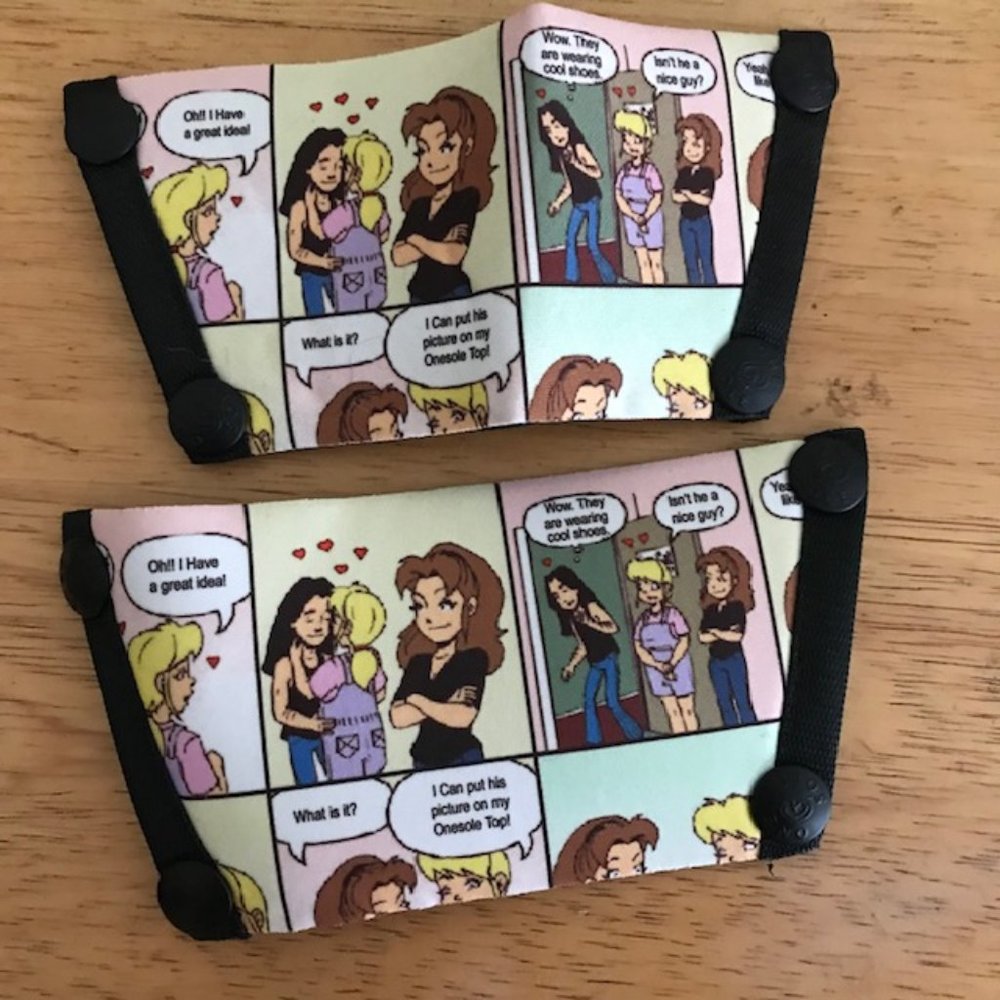 Onesole Interchangeable  shoe toppers comic strip